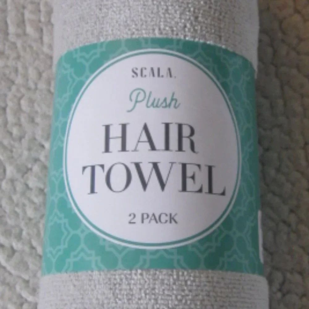 Scala Plush Hair Towel 2 Pack